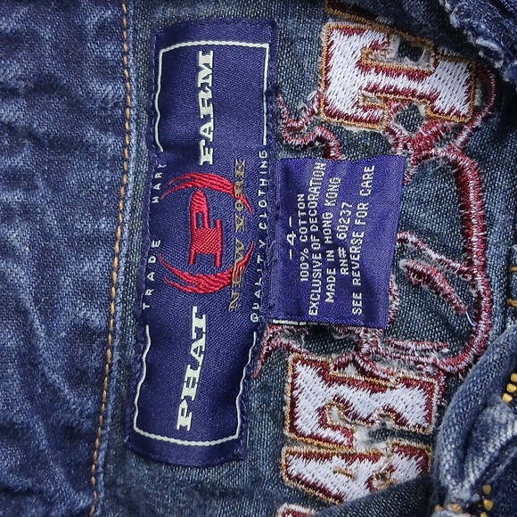 RARE Vintage 90s Phat Farm Denim Jumpsuit‎ One Piece Coveralls 4 KIDS - Picture 3 of 9